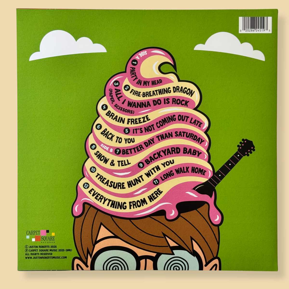 Justin Roberts — Brain Freeze (Vinyl LP)